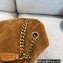 Saint Laurent puffer medium chain bag in Suede 557475 Brown