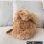 Saint Laurent puffer small chain bag in Wool 577476 Camel