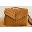 Saint Laurent loulou Medium chain bag in quilted "y" suede 574946 Brown