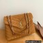 Saint Laurent loulou Medium chain bag in quilted "y" suede 574946 Brown