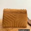 Saint Laurent loulou Medium chain bag in quilted "y" suede 574946 Brown