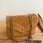 Saint Laurent loulou small chain bag in quilted "y" suede 494699 Brown