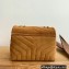 Saint Laurent loulou small chain bag in quilted "y" suede 494699 Brown