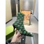 Gucci Heel 7.5cm GG knit ankle boots ‎718378 Black/Green 2022
