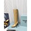 Prada Heel 8.5cm leather iconic triangle logo knee-high Boots Brushed Camel