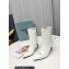 Prada Heel 8.5cm leather iconic triangle logo ankle Boots Brushed White