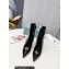 Prada Heel 8.5cm leather iconic triangle logo ankle Boots Patent Black
