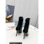 Prada Heel 8.5cm leather iconic triangle logo ankle Boots Patent Black