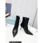 Prada Heel 8.5cm leather iconic triangle logo ankle Boots Black