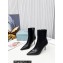 Prada Heel 8.5cm leather iconic triangle logo ankle Boots Black