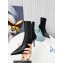 Prada Heel 8.5cm leather iconic triangle logo ankle Boots Black