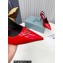 Prada Heel 8.5cm leather iconic triangle logo slingback pumps Brushed Red