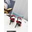 Prada Heel 8.5cm leather iconic triangle logo slingback pumps Brushed Red