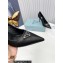 Prada Heel 8.5cm leather iconic triangle logo pumps Black