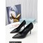 Prada Heel 8.5cm leather iconic triangle logo pumps Black