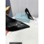 Prada Heel 8.5cm leather iconic triangle logo pumps Brushed Black