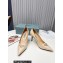 Prada Heel 8.5cm leather iconic triangle logo pumps Brushed Beige