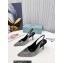 Prada Heel 8.5cm iconic triangle logo slingback pumps with Crystals Silver