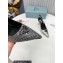 Prada Heel 8.5cm iconic triangle logo slingback pumps with Crystals Silver