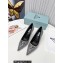 Prada Heel 8.5cm iconic triangle logo pumps with Crystals Silver