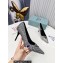 Prada Heel 8.5cm iconic triangle logo pumps with Crystals Silver