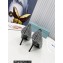 Prada Heel 8.5cm iconic triangle logo pumps with Crystals Silver
