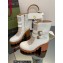 Gucci Heel 9cm Platform 2cm GG ankle boots with buckles 701100 White 2022