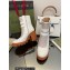Gucci Heel 9cm Platform 2cm GG ankle boots with buckles 701100 White 2022