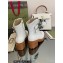 Gucci Heel 6.5cm GG ankle boots with buckles 701100 White 2022