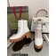 Gucci Heel 6.5cm GG ankle boots with buckles 701100 White 2022