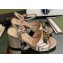 Gucci Heel 7.5cm Sandals with Crystals and Double G Metallic Gold 2022
