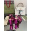 Gucci Heel 10.5cm Sandals with Crystals and Double G Metallic Fuchsia 2022