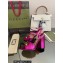 Gucci Heel 10.5cm Sandals with Crystals and Double G Metallic Fuchsia 2022