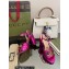 Gucci Heel 10.5cm Sandals with Crystals and Double G Metallic Fuchsia 2022