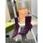Gucci Heel 7.5cm GG knit ankle boots ‎718378 Black/Fuchsia 2022