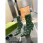 Gucci Heel 7.5cm GG knit ankle boots ‎718378 Black/Green 2022