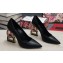 Dolce & Gabbana Heel 10.5cm Pumps with Crystal DG Pop heel Black 2022