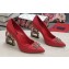 Dolce & Gabbana Heel 10.5cm Logo Pumps with Crystal DG Pop heel Red 2022