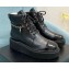 Chanel Chain Lace-Ups ankle boots G39332 Leather/Patent Black 2022
