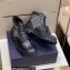 Dior Smooth Calfskin and Oblique Jacquard Explorer Men's Ankle Boots Black/Beige 2022