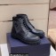 Dior Smooth Calfskin and Oblique Jacquard Explorer Men's Ankle Boots Black 2022