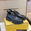 Fendi Force Men's Lace-ups Loafers Calfskin Black 2022