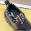 Fendi Force Men's Lace-ups Loafers Calfskin Black 2022