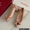 Ferragamo Heel 3.5cm Vara Bow Pumps Nude Pink 2022