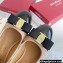 Ferragamo Heel 4cm Vara Bow Pumps Beige 2022