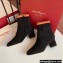 Ferragamo Suede ankle boots Black/Orange 2022