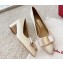 Ferragamo Heel 5.5cm Viva Pumps White 2022