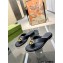Gucci Interlocking G Women/Men thong sandals Black 2022