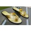 Gucci Interlocking G Women/Men thong sandals Gold 2022
