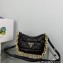 Prada System nappa leather patchwork shoulder bag 1BC157 Black